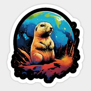 Prairie Dog Earth Day Sticker